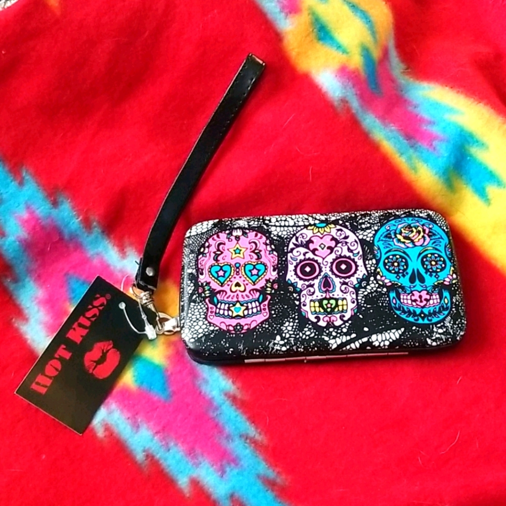 NWT Day of the Dead Wallet Wristlet